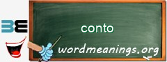 WordMeaning blackboard for conto